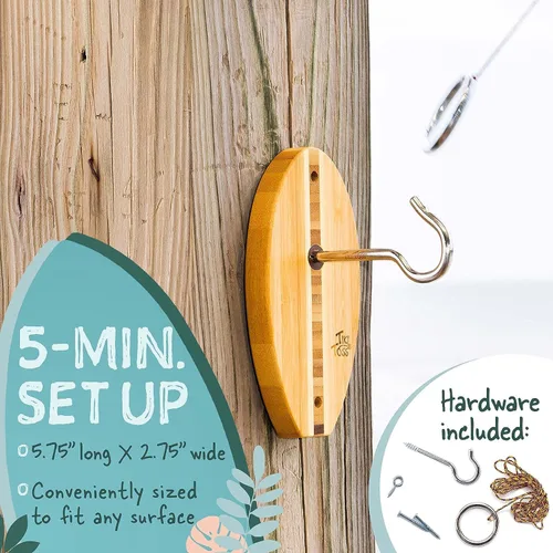 Miniatura 3 de Tiki Toss Ring Toss Game for Adults - Hook and Ring Games with String and Hooks for Indoor/Outdoor Use, Man Cave Decor & Stuff, Gifts for Pequeño 5