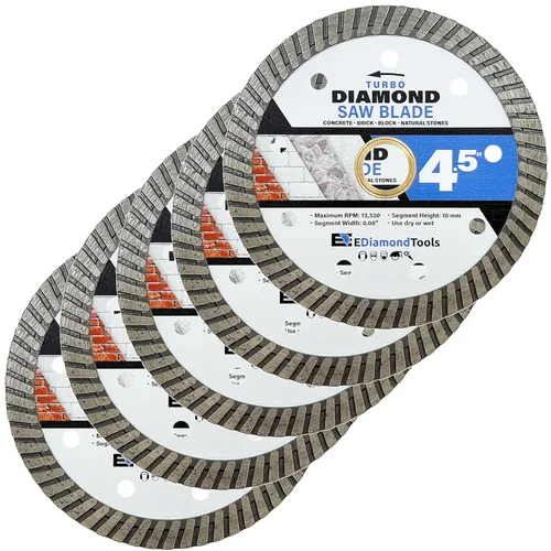 Miniatura 19 de Hoja de sierra de diamante turbo de 7 pulgadas para hormigón, ladrillo, bloque y mampostería, altura de segmento de 0.394 in, profundidad de corte