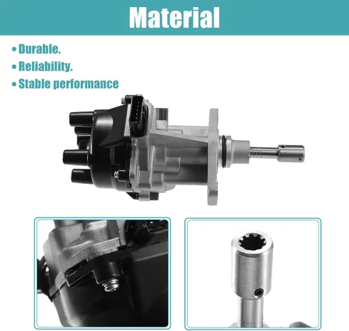 Miniatura 6 de X AUTOHAUX Distribuidor de encendido de reemplazo para Nissan D21 Hardbody Pickup 1996-1997 22100-1S701 22100-1S702 22100-1S703 con tapa y rotor
