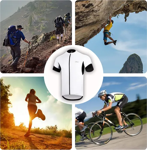 Miniatura 7 de Cycling Bike Jersey for Men Short and Long Sleeve Bike Bicycle Shirts Biking Clothing Breathable Quick-Dry Shirt with Pockets