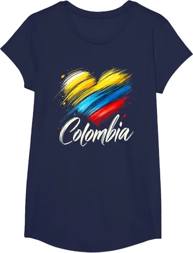 Miniatura 26 de Camiseta de orgullo colombiano con corazón de la bandera de Colombia