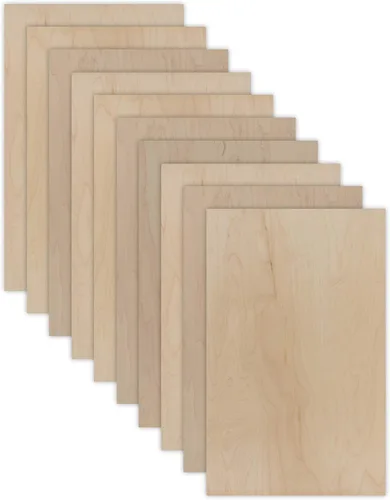 Miniatura 9 de 10 hojas de cereza de 12 x 19 pulgadas, núcleo de MDF, 12x19 pulgadas, grado A1 de alta calidad, de una cara, lista para Glowforge, sin terminar.