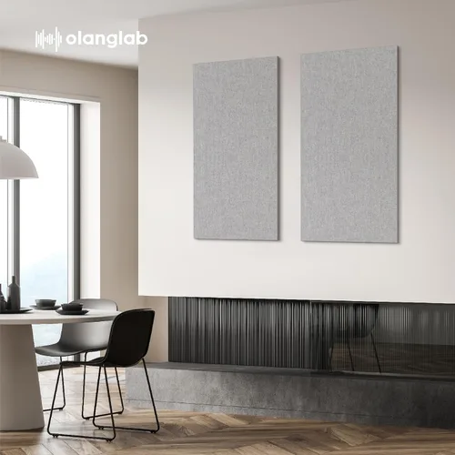 Miniatura 5 de Olanglab Paquete de 2 paneles acústicos, paneles de sonido grandes de 48 x 24 pulgadas, paneles de espuma a prueba de sonido envueltos en tela