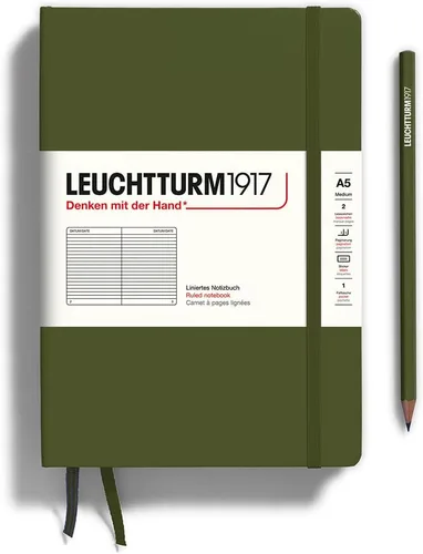 Miniatura 83 de LEUCHTTURM1917 - Cuaderno de tapa dura mediano A5 con 251 páginas numeradas para escritura y diario (verde menta, con puntos)