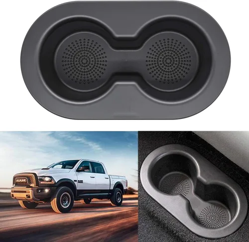 FOKES Portavasos para Dodge Dakota Ram 2002-2019 1500 2500 3500 4500 5500 Negro Asiento trasero Bebida Doble Portavasos 5HD65DX9AC