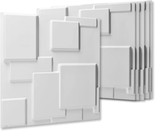 Art3d Paneles de pared 3D de PVC blanco - 32 pies cuadrados de elegante decoración de pared para espacios domésticos y comerciales