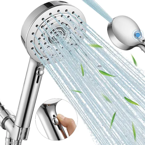 Miniatura 10 de Filtered Shower Head 7 Spray Mode High Pressure Shower Head with Handheld Water Softener Filters Beads,79" Long Hose,Built-in Power Wash Mode