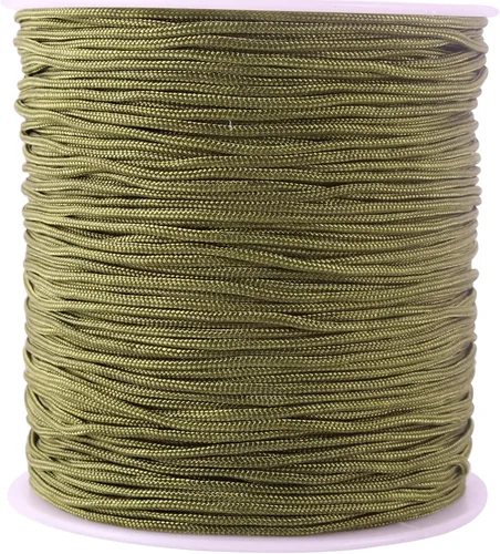 Miniatura 46 de KONMAY 1 rollo de cuerda de nailon para hacer pulseras de 150 yardas, trenzado de nailon Shamballa Macramé/cordón de cuentas de 0.4mm, cordón
