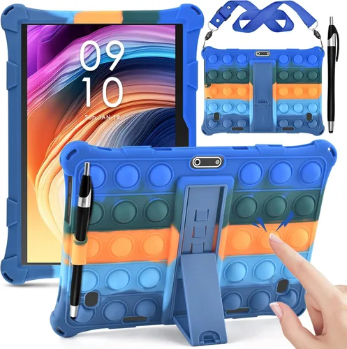Miniatura 10 de DETUOSI Winsing 10 - Funda de silicona compatible con Dragon Touch Notepad K10, funda universal para tablet de 10 pulgadas, funda protectora Negro