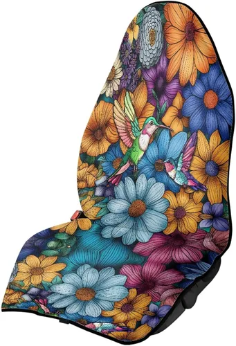 Miniatura 52 de Fundas de Asiento de Coche con Diseño de Sudadera de Girasol y Bandera Estadounidense para Coche, Camión, SUVs, Protector de Asiento Impermeable