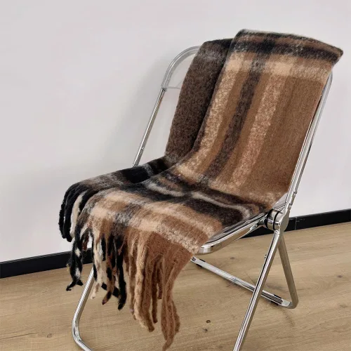 Miniatura 126 de Bufanda grande y gruesa de gran tamaño, esponjosas, de lana grande, gruesa, cálida para invierno