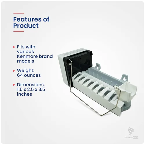 Miniatura 5 de ForeverPRO 5304458371 Máquina de hielo de repuesto para refrigerador Frigidaire 240352409 240352407 240352411 1198681