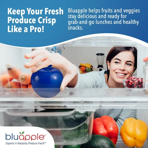 Miniatura 6 de Bluapple Produce Saver Absorbedor De Gas Etileno, Paquete De 2: Mantiene Las Frutas Y Verduras Frescas Por Más Tiempo En El Refrigerador Y Fruteros