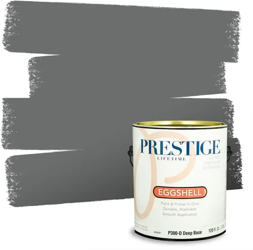 Miniatura 179 de PRESTIGE Paints - Pintura interior e imprimación en uno, 1 galón, cáscara de huevo, pimienta envejecida