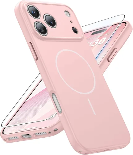 Miniatura 62 de FNTCASE Funda para iPhone 14 Pro Max color azul: [compatible con Magsafe] Funda magnética mate sólida con [protección completa de la cámara]