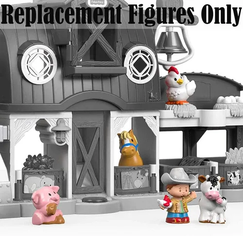 Miniatura 4 de Piezas de repuesto para Little People Farm - Fisher-Price Animal Friends Farm DWC31 y CHJ51 ~ Figuras de repuesto ~ Vaca con ternero, cerdo