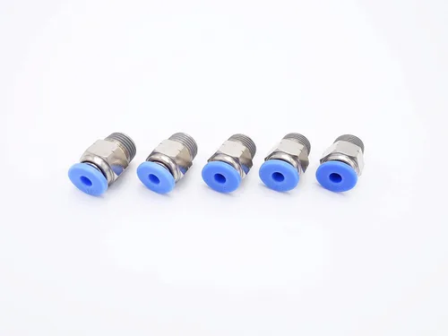 Miniatura 10 de Accesorio de conexión de empuje 5/32" Tubo OD x 10-32 UNF rosca macho, Conectores neumáticos de aire y agua de empuje rápido rectos para macho