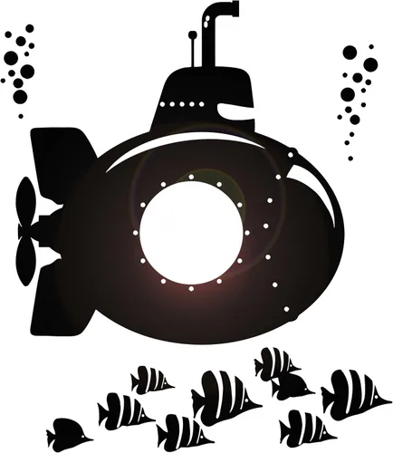 Vinilo adhesivo de pared submarino habitación infantil océano marino mundo submarino pegatinas mural gran decoración (g5676) negro