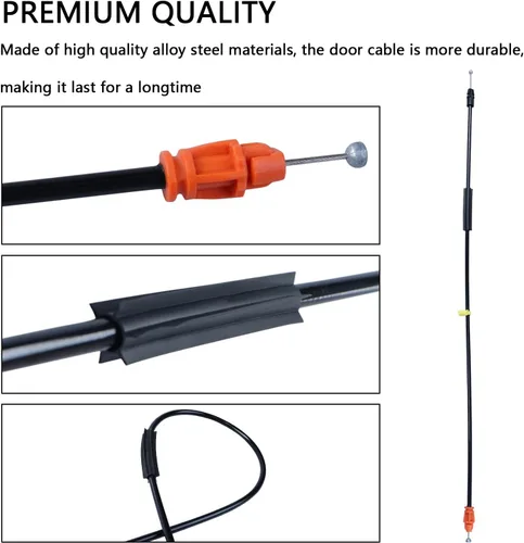 Miniatura 2 de Kit de pestillo de cable de puerta compatible con Chevy Silverado Tahoe Yukon Sierra Escalade 2007-2014, 25.8" para puertas delanteras del lado