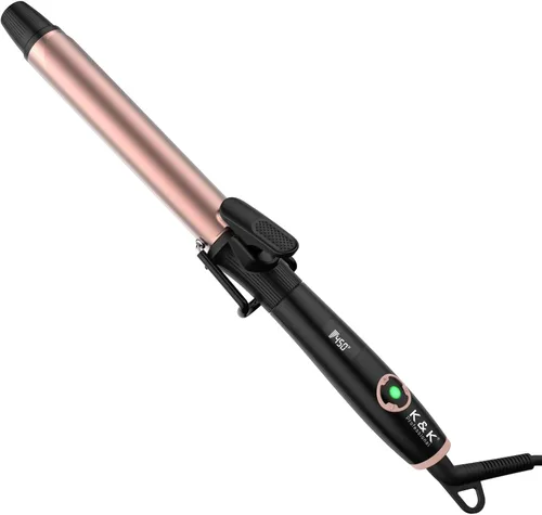 Miniatura 12 de Rizador de pelo profesional de 1 pulgada con barril de cerámica de turmalina recortada, rizador de pelo profesional de 1 pulgada de hasta 450 °F