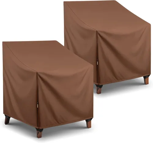 Arcedo Fundas impermeables para sillas de patio, fundas resistentes para sillas de salón al aire libre, fundas de muebles de patio para sillas
