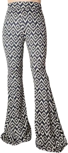 Miniatura 98 de ShopMyTrend - Pantalones de yoga largos con piernas anchas y acampanadas estilo palazzo, con cintura alta, para mujer