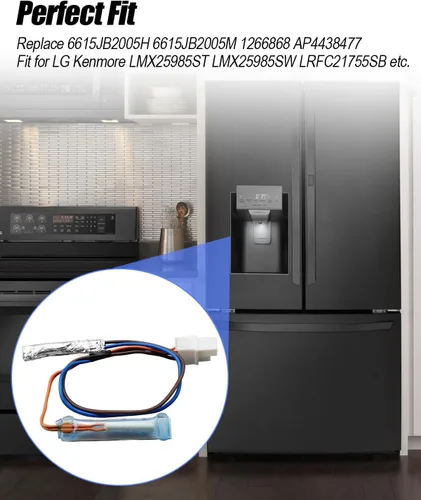 Miniatura 5 de Sensor de temperatura de descongelación del refrigerador apto para LG Kenmore, reemplaza 6615JB2005H 6615JB2005M 1266868 AP4438477 PS2451792