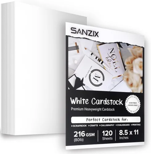 Miniatura 8 de SANZIX Paquete de 120 tarjetas de visita imprimibles en blanco de 2 x 3.5 pulgadas (blanco), cartulina pesada de 80 libras, 220 GSM, papel