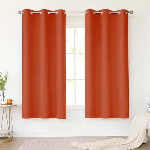 Miniatura 40 de KEQIAOSUOCAI Cortinas rosa bebé de 63 pulgadas para habitación de niñas - Con aislamiento térmico que oscurece la habitación, cortinas de ventana