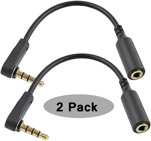 Miniatura 3 de Seadream Cable de extensión de 0.138 in de ángulo corto; 2 unidades de 6 pulgadas de 4 polos de 0.138 in de ángulo recto macho a hembra Cable