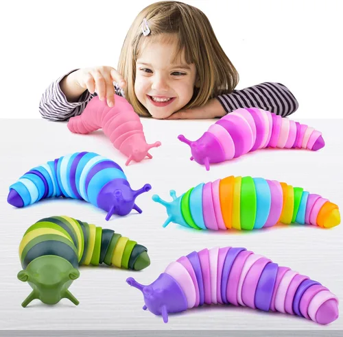 Cevioce 6 Juguetes Fidget Sensoriales de Babosa, Recuerdos de Fiesta para Adultos y Niños, Juguetes Sensoriales para Autismo para Mayores de 3 Años