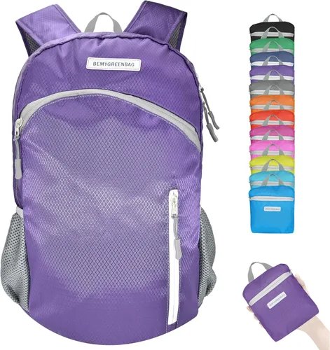 Miniatura 7 de Mochila impermeable plegable 35L para viajes de deportes al aire libre dentro del compartimento de ropa mojada plegable para múltiples 1Azul cielo