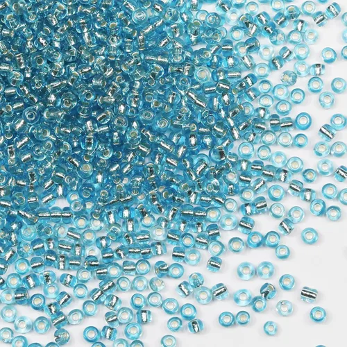 Miniatura 21 de Cuentas de semillas doradas transparentes de 4 mm al por mayor para hacer joyas, 110 gramos, aproximadamente 1600 piezas, cuentas de vidrio 6/0