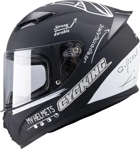 Miniatura 13 de Casco de motocicleta de cara completa, aprobado por DOT, casco de bicicleta de calle para adultos, hombres y mujeres, carcasa de ABS con visera