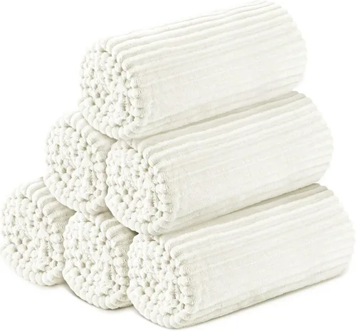 Miniatura 9 de Buryeah 6 Piezas Manta de Franela a Granel 50 x 60 pulgadas Manta para Pijamadas Boda al Aire Libre Manta Ligera, Certificado Oeko-tex Standard 100