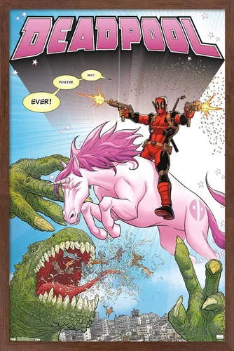 Miniatura 15 de Marvel Comics Deadpool - Póster de pared de unicornio, 34 pulgadas de largo x 22.4 pulgadas de ancho, paquete de póster y clip