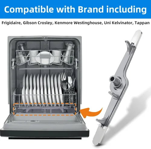 Miniatura 8 de 154568002 Conjunto de brazo de lavado inferior para lavavajillas, inferior para brazo rociador de lavavajillas Frigidaire -Reemplaza 154568001