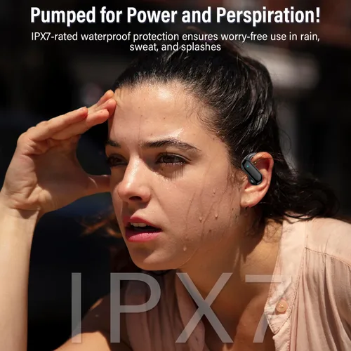 Miniatura 4 de Auriculares de oreja abierta, auriculares inalámbricos Bluetooth 5.4 con ganchos para los oídos, auriculares estéreo de alta fidelidad de 32 horas