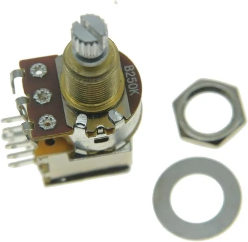 Miniatura 14 de Dopro Potenciómetro de guitarra bajo Push Pot (No Pull Anymore) Audio Taper Guitar Potenciómetro A250K