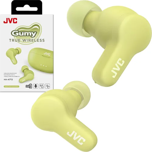Miniatura 9 de JVC Gumy - Auriculares inalámbricos verdaderos, Bluetooth 5.3, funda de carga, reproducción de 24 horas, IPX4 resistente al agua, cómodo ajuste