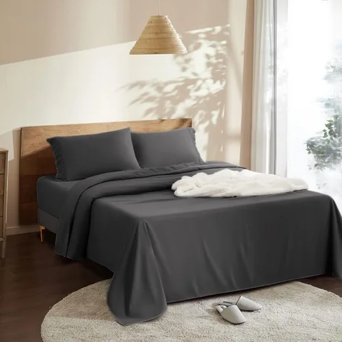 Miniatura 8 de SONORO KATE Juego de sábanas de cama, sábanas suaves de 1800 hilos, sábanas y fundas de almohada de microfibra refrescante, sábanas de 4 piezas