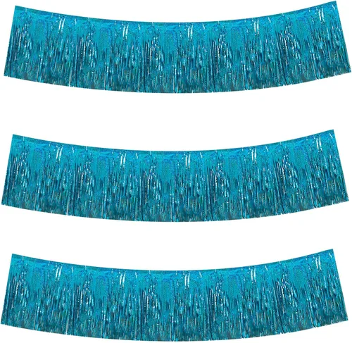 Miniatura 60 de BEISHIDA 3 Paquetes de Guirnalda de Flecos de Lámina Metálica Arcoíris Oscuro para Colgar en la Pared, Banderas de Oropiel para Halloween, Flotas