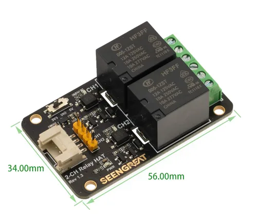 Miniatura 6 de Módulo de relé de 2 canales, placa de expansión de relé para Raspberry Pi Zero/Zero W/Zero WH/2B/3B/3B+/4B STM32 Ardui, aislamiento optoacoplador