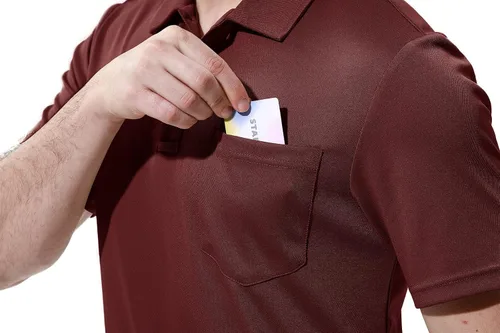 Miniatura 5 de YSENTO Polo para hombre, de manga corta, con cuello y bolsillo