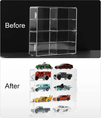 Miniatura 3 de Vitrina acrílica para autos de juguete y autos de caja de cerillas - 32 ranuras (extra grande)