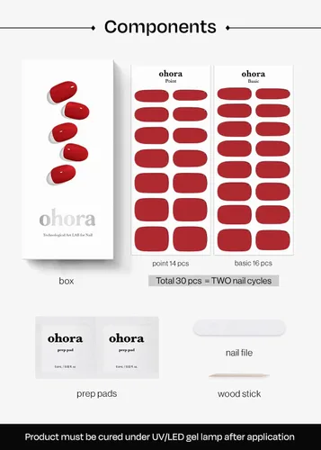 Miniatura 6 de ohora Tiras de uñas de gel semicuradas (N Addict) – Funciona con cualquier lámpara, calidad de salón, larga duración, fácil de aplicar y quitar