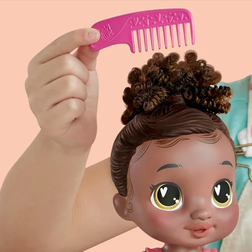 Miniatura 3 de Baby Alive Shampoo Snuggle Berry Boo Cabello Negro - Juego de muñeca bebé de agua de 11 pulgadas, juguetes para niñas y niños de 3 años en adelante