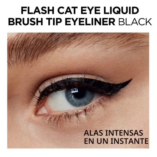 Miniatura 10 de L'Oreal Paris Makeup Infallible Flash Cat Eye Delineador de ojos líquido impermeable, negro, 0.44 onzas