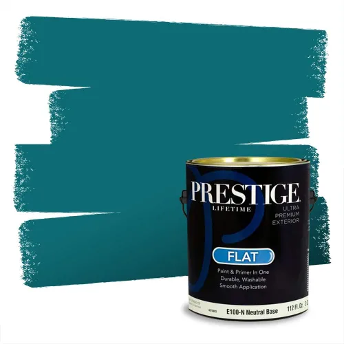 Miniatura 562 de Pintura Exterior + imprimación PRESTIGE, todo-en-uno, 1 galón, acabado mate, color comparable al Valspar* Royal Gray* VS151-Gris real