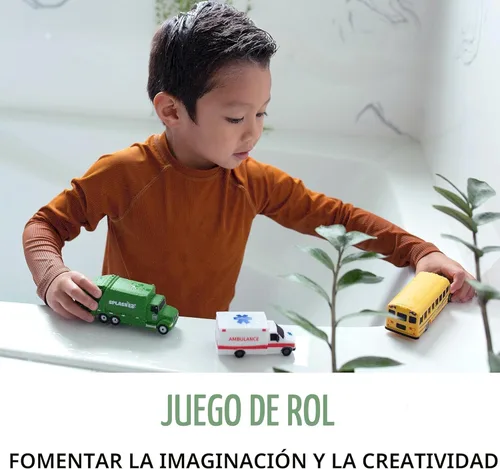 Miniatura 5 de SplashEZ Juguetes de Baño para Coche Sin Moho para Niños Juguetes de Baño para Niños Pequeños Sin Agujero para Agua Conjunto de Vehículos